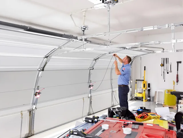 Garage door cable repair service by Burrillville Garage Door Repair in Burrillville