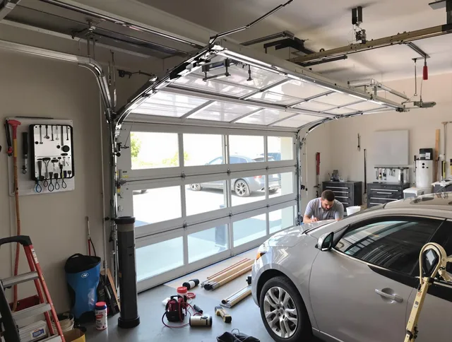 Garage door noise reduction service by Burrillville Garage Door Repair in Burrillville