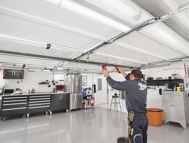 Overhead garage door repair service by Burrillville Garage Door Repair in Burrillville