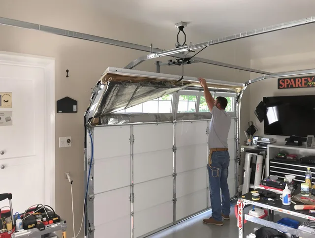 Garage door section replacement by Burrillville Garage Door Repair in Burrillville